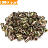 Woopais Juego de 100 Tuercas de Remache Roscadas de Acero al Carbono SAE 5/16-18, 5/16-18UNC