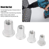 🔩 Tuercas remachables, 200 piezas Kit surtido de tuercas remachables, tuercas de inserción roscadas de cabeza plana de aluminio, juego de combinación M3/M4/M5/M6 de grano vertical empaquetado,Tuerca