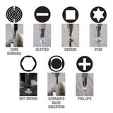 destornillador multibits 13 en 1 , destornillador de tuerca y herramienta de válvula Schrader, herramientas de HVAC, herramientas de electricista