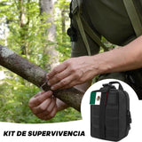 JEMUON Kit de Supervivencia, Kit de Supervivencia Militar Profesional, con Linterna LED, Brújula, Chubasqueros, Gasa, Camping Accesorios, para Supervivencia Al Aire Libre y Protección Personal