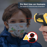 ▶Termómetro infrarrojo con láser de temperatura de -164 °F a 1400 °F con emisividad ajustable y medición máxima y mínima láser digital IR, pistola de temperatura de superficie IR, pistola de