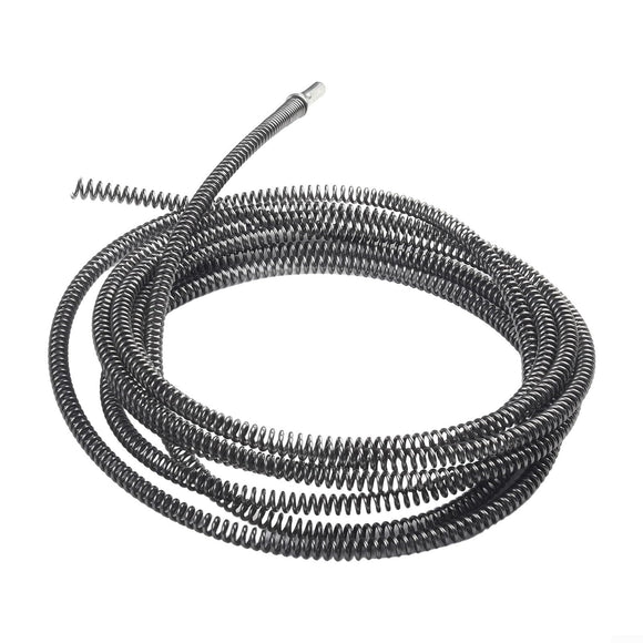 ▶ Taladro eléctrico de 5 m, accesorio de limpieza de drenaje, de acero al manganeso para taladro con cable de resorte flexible, herramienta de limpieza de tuberías de alcantarillado para fregadero de