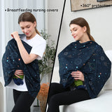 ▶ Fundas de asiento de coche para bebés – Funda multiusos para lactancia materna, cubierta de toldo para asiento de coche, fundas para carriola infantil para niños y niñas (espacio azul marino)