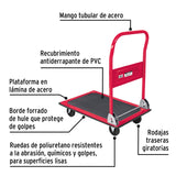 Carro de Carga Plegable Tipo Plataforma, 150 kg Fiero DIA-150P,