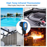 Termómetro de alta temperatura Pirómetro -58-2732 (-50 a 1500),30:1 Relación de punto de distancia,AP-2732 sin contacto punteros láser digital dual linterna IR temperatura Gun（NO para HUMAM）