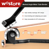 ▶ Dobladora de tubos de 180 grados para 1/4, 5/16 y 3/8 pulgadas, cobre y aluminio, acero inoxidable, color negro