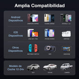 ▶ Cargador Auto Carga Rapida 38W, Cargador Carro Tipo C PD 20W y QC 3.0 18W con Cable USB C a USB C 3A Compatible con IP 14/13/12 Pro MAX XR Samsung Galaxy S23 S22 S21 Motorola Xiaomi