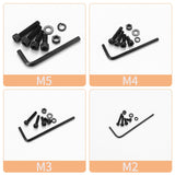 🔩 Juego de 1680 tornillos y tuercas hexagonales métricos M2 M3 M4 M5, tornillos y arandelas de cabeza hexagonal, tornillos y tuercas y arandelas, juego de tornillos de máquina negros