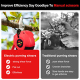 Tijeras eléctricas de podaR de 21 V 2 Ah, podadoras de alta potencia para jardinería con 2 unidades de batería recargable y cuchilla de repuesto, tijeras eléctricas inalámbricas de 30 mm para recortar