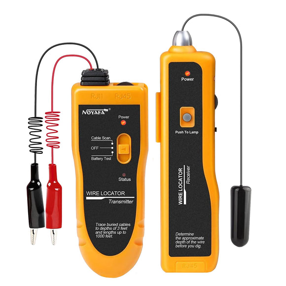 ▶ Buscador de tuberías y cables subterráneos probador de cables RockyMars para valla invisible para perros, buscador de disyuntores, trazador de cables de valla eléctrica, localizador de rotura de alambre, etc.