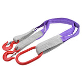 ▶ Correas de elevación genéricas con ganchos – 3.3 pies, capacidad de 4200 libras, correa de brida de poliéster, correa de aparejo de dos patas resistente para motores, grúas, elevadores, camión, morado