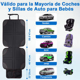 ▶ Protector de Asiento de Coche 2Pzs, Funda Protectora para Silla de Coche Infantil con Bolsa de Almacenamiento, Tela 600D Antideslizante Fácil de Limpiar Impermeable para SUV Sedán Automovil