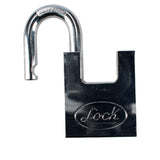 ▶ URREA Candado de Acero Antipalanca, Llave de Discos, Cromo Satinado, 50 mm