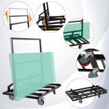 Carrito plegable para paneles de yeso, con ruedas giratorias de 5 pulgadas, 44.5 x 22 x 40 pulgadas, carro de madera contrachapada con capacidad de carga de 2000 libras, carro de camión de