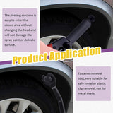 ▶ Juego de 41 pistolas de remache de polietileno con 1 herramienta de extracción de remaches, herramienta de remache de polietileno para todos los remaches de plástico, seguro para extracción