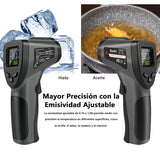 ▶ Termometro Infrarojo, Pistola de Temperatura Láser Digital Sin Contacto, -58 ℉ ~ 1022 ℉ (-50 ℃ ～ 550 ℃), Emisividad Ajustable, con Pantalla LCD para Cocina, BBQ, Congelador, etc.