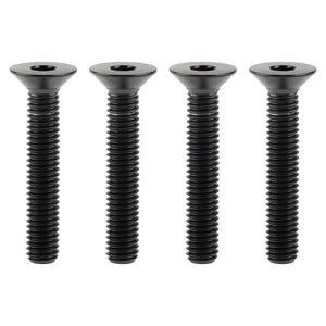 Wanyifa Titanio Ti M6x10 15 20 25 30 35 40 45 mm Tornillo hexagonal de cabeza plana avellanada, paquete de 4 tornillos (M6x35 mm, negro)