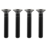 Wanyifa Titanio Ti M6x10 15 20 25 30 35 40 45 mm Tornillo hexagonal de cabeza plana avellanada, paquete de 4 tornillos (M6x35 mm, negro)
