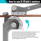 ▶ Dobladora de tubos, 3 en 1, 1/4", 5/16", 3/8", para tubos de cobre, latón, aluminio y acero fino