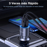▶ Cargador Auto Carga Rapida 38W, Cargador Carro Tipo C PD 20W y QC 3.0 18W con Cable USB C a USB C 3A Compatible con IP 14/13/12 Pro MAX XR Samsung Galaxy S23 S22 S21 Motorola Xiaomi