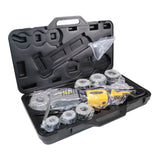 ▶ Roscador de tubos PRO MAX 1/2" - 2 pulgadas. Enhebrador de tubería de alimentación de mano para RIDGID 11-R NPT cabezales de rosca de tubería con estuche de transporte