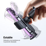 ▶ Soporte Celular Automóvil, Base Porta Móvil Auto Giratorio 360° con Gancho Metálico y Botón de Liberación, Uso con Una Sola Mano para iPhone 16 15 14 13 Pro MAX, Galaxy S24 S23 S22 Ultra