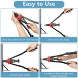 🔩 Worldity - Juego de 150 tuercas de remache de acero inoxidable de 1/4"-20, insertos roscados de cabeza plana con cuerpo moleteado para metal, tuercas de hardware duraderas para un cierre seguro