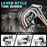 ▶ Herramientas de doble abocinamiento individual 3 en 1, kit de herramientas de llamarada que incluye doblador de tubos de 180 grados, cortador de tubos para cobre, latón, tuberías