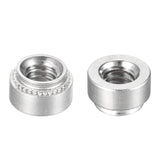 uxcell - Tuercas autoenganchables, 1/4-20 x 0.25 pulgadas, tuerca de remache de acero inoxidable, cabeza redonda, 50 piezas