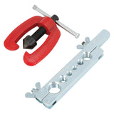 Herramienta de abocinamiento de tubos de cobre, latón y aluminio con barra de abocinamiento de bloqueo de palanca y cono flotante para tamaños de 3/16 a 5/8 pulgadas diámetro exterior