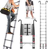 ▶ Escalera Plegable De 4.4 Metros Escalera Telescópica Multiusos Portátil De Escalón Un Peldaño Capacidad De 330 Libras, Escalera De Carga Plegable Escalera para Exteriores