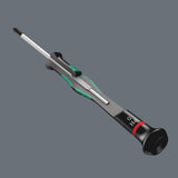Wera Kraftform Micro electrónica Juego de destornilladores y estante, 6 piezas, Ranurardo/Phillips, Slotted: 2.5x80mm, 3x80mm, 3.5x80mm, 4x80mm. Phillips: 0x60mm, 1x80mm