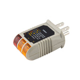Probador de receptáculo, indicador de cableado inadecuado de luz de 3 cables, gris/amarillo (el color puede variar)