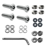 🔩 Kit de tornillos antirrobo, 4 piezas de cabeza de botón de acero inoxidable a prueba de óxido, montaje de placa de placa de coche, M6 x 20 mm, tornillos Torx a prueba de manipulaciones, para soporte
