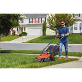 Cortadora de césped BLACK + DECKER - Podadora eléctrica con manubrio de Bicicleta, 38 cm (15 Pulgadas), 10 A, con Cable (BEMW472BH)