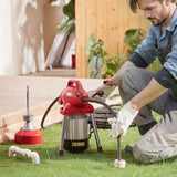 ▶ Máquina limpiadora de drenaje de 66 pies x 5/8 pulgadas, 250 W eléctrico de alcantarillado de alimentación manual – con 2 cables de acero seccionales (66 pies x 5/8 pulgadas y 15 pies x 3/8