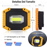 2 Piezas Multi-función LED COB Linterna Luz de Trabajo, 30w 2000lm Lámpara Recargable Portátil, 3 Modos Super Brillante Luz de Camping al Aire Libre,Senderismo,Iluminación Del Lugar de Trabajo,Emergencia