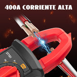▶ Multimetro Digital de Gancho,Pinza Voltimetro Amperimetro de 4000 Unidades con NCV y Pantalla Retroiluminada,Multímetro de AC/DC, Capacitancia,Resistencia, Diodos,Continuidad, Pruebas Live Wire