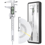 ▶ Kit de Calibre Digital 150mm / 6" Pie de Rey con Galga de Espesores 32 Hojas Acero Inoxidable Calibrador Digital Medición Métrica/Fracciones/Pulgadas para Ancho Longitud Profundidad y Diámetro