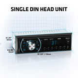 ▶ Sound Storm Lab ML41B Dash Single-DIN Bluetooth Mech-Less Player