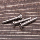 Tornillos de cabeza avellanada plana de 5/16-18 x 1-1/4 pulgadas, rosca completa, rosca de máquina, accionamiento hexagonal Allen, acero inoxidable 304 18-8 SS, 20 piezas