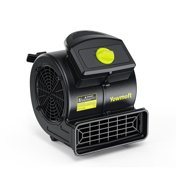Air Mover, potente secador de alfombras de 100 W para enfriamiento, ventilador de secado de piso de 550 CFM con 4 velocidades y 3 posiciones de soplado, soplador de piso para limpieza