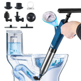 ▶ Desatascador de Inodoros Kit 8 In 1, Aceros Inoxidables Desatascador Tuberias, Desatascador Tuberias a Presion para Fregadero de Baño, Cocina, y Bañera, para Tuberías Obstruidas