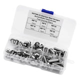 Cabeza Zócalo Tapa Tornillos,60pcs M6 Botón de acero inoxidable Botón Heavy tornillos Tornillos Accesorios con caja de plástico