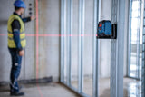 BOSCH GLL50-20 Láser de línea cruzada autonivelante de 50 pies, incluye soporte magnético integrado y 2 baterías AA