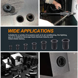 🔩 Rustark - 100 tuercas de remache M8 de acero al carbono, chapado en zinc, color negro, tuercas de remache moleteadas de cabeza plana