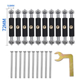 🔩 NC - Juego de 21 tornillos de casete para barra de soporte, llave para montaje en pared, caja de conexiones – 118 tipo de metal