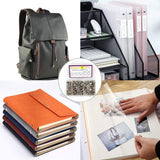 🔩 ALLOYGOLD - Juego de 75 tornillos Chicago plateados de 1/4 3/8 1/2 de piel, kit surtido de 3 tamaños de remaches de tornillo para remache de piel para manualidades de piel y encuadernación (M5 x 6, 10, 12)