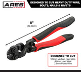 ▶ Mini cortador de pernos de 8 pulgadas, construcción de acero chapado en cromo Moly y bordes de corte endurecidos por inducción, diseñado para corte de alambre resistente, pernos, clavos y