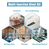 🔩 Qjaiune - 50 tuercas de remache roscadas de acero inoxidable M6, remaches de cabeza plana M6-1,0 mm, tornillos de tuerca moleteados, tuerca ciega